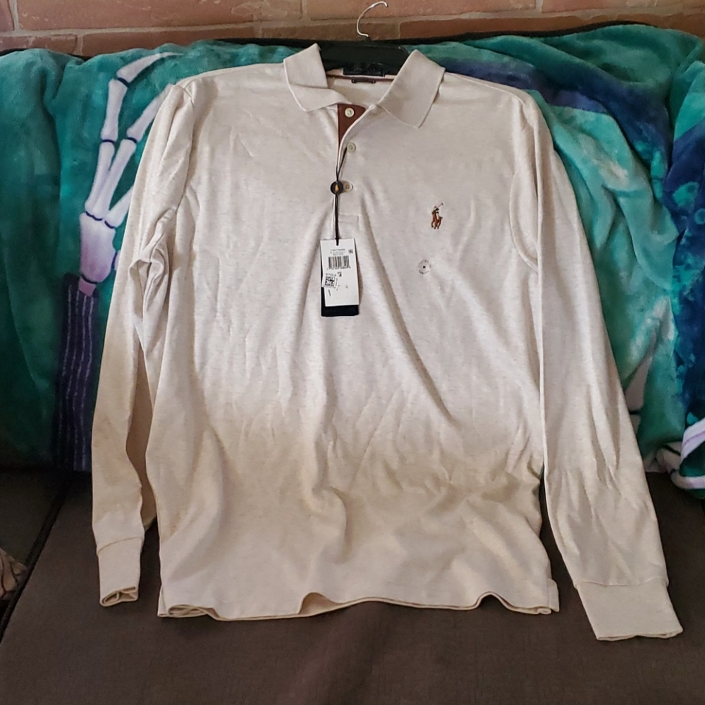 Men med Ralph Lauren polo long sleeve